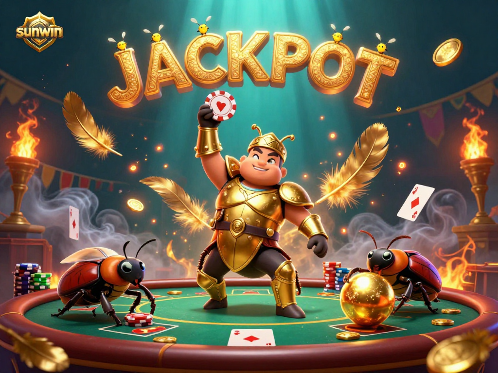 Engage in dynamic poker action with sunwin's beetle champions elevating gaming excitement.