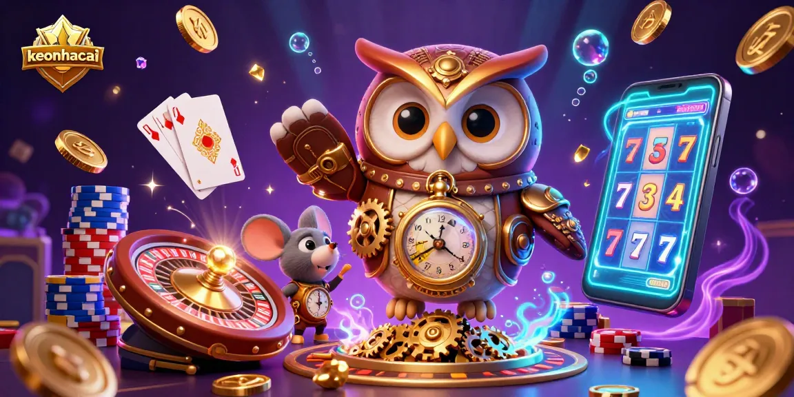 Experience the excitement of keonhacai with vivid scenes of gambling elements and dynamic casino action.