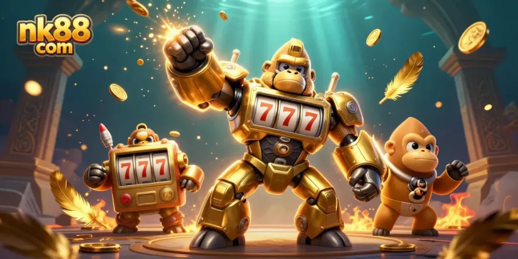 Experience thrilling gameplay at nk88 com with a vibrant 3D casino scene showcasing exciting elements.