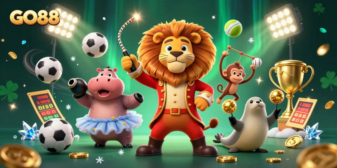 Experience GO88's vibrant casino world where luck and excitement collide in a dynamic gameplay scene.